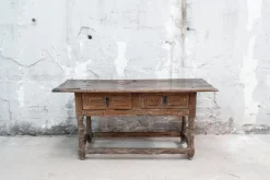 Pamono 17th Century Philip IV Spanish Table with Carved Herrerian Decor> Worktables & Workbenches
