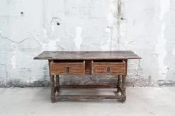 Pamono 17th Century Philip IV Spanish Table with Carved Herrerian Decor><noscript><img width=