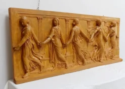 Pamono 19th Century Plaster High-Relief Sculpture Borghese Dancers> Architectural Elements
