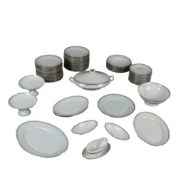Pamono 20th Century Plate Set by Richard Ginori, Italy, Set of 63> Dinner Plates & Bowls