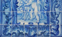 Pamono 18th Century Portuguese Tiles Panel with Angels Decor