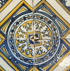 New Pamono 17th Century Portuguese Tiles, Set of 4
