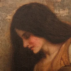 Outlet Pamono 19th Century Pre-Raphaelite Oil Painting by Arthur Augustus Dixon