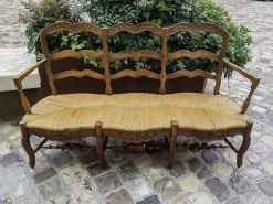 Outlet Pamono 19th Century Provencal 3-Seater Sofa in Walnut