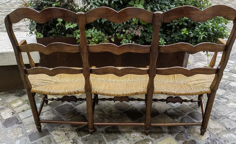 Outlet Pamono 19th Century Provencal 3-Seater Sofa in Walnut