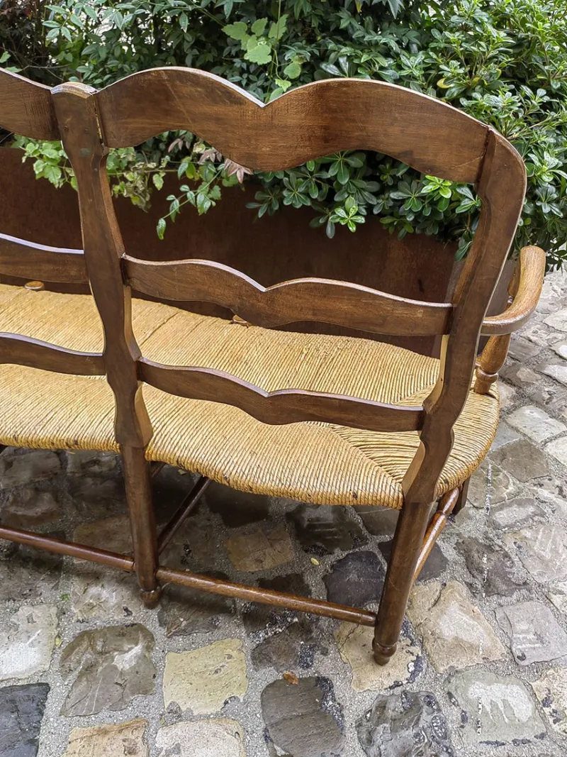 Outlet Pamono 19th Century Provencal 3-Seater Sofa in Walnut