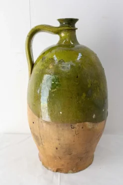 Pamono 19th Century Provencal Terracotta Oil Jar with Green Glaze><noscript><img width=