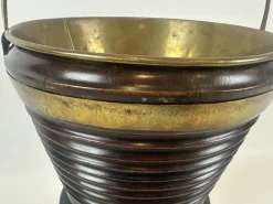 Discount Pamono 19th Century Regency Mahogany Ebonized Wooden Peat Bucket with Brass Lining