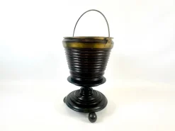 Discount Pamono 19th Century Regency Mahogany Ebonized Wooden Peat Bucket with Brass Lining