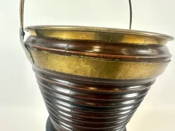 Discount Pamono 19th Century Regency Mahogany Ebonized Wooden Peat Bucket with Brass Lining