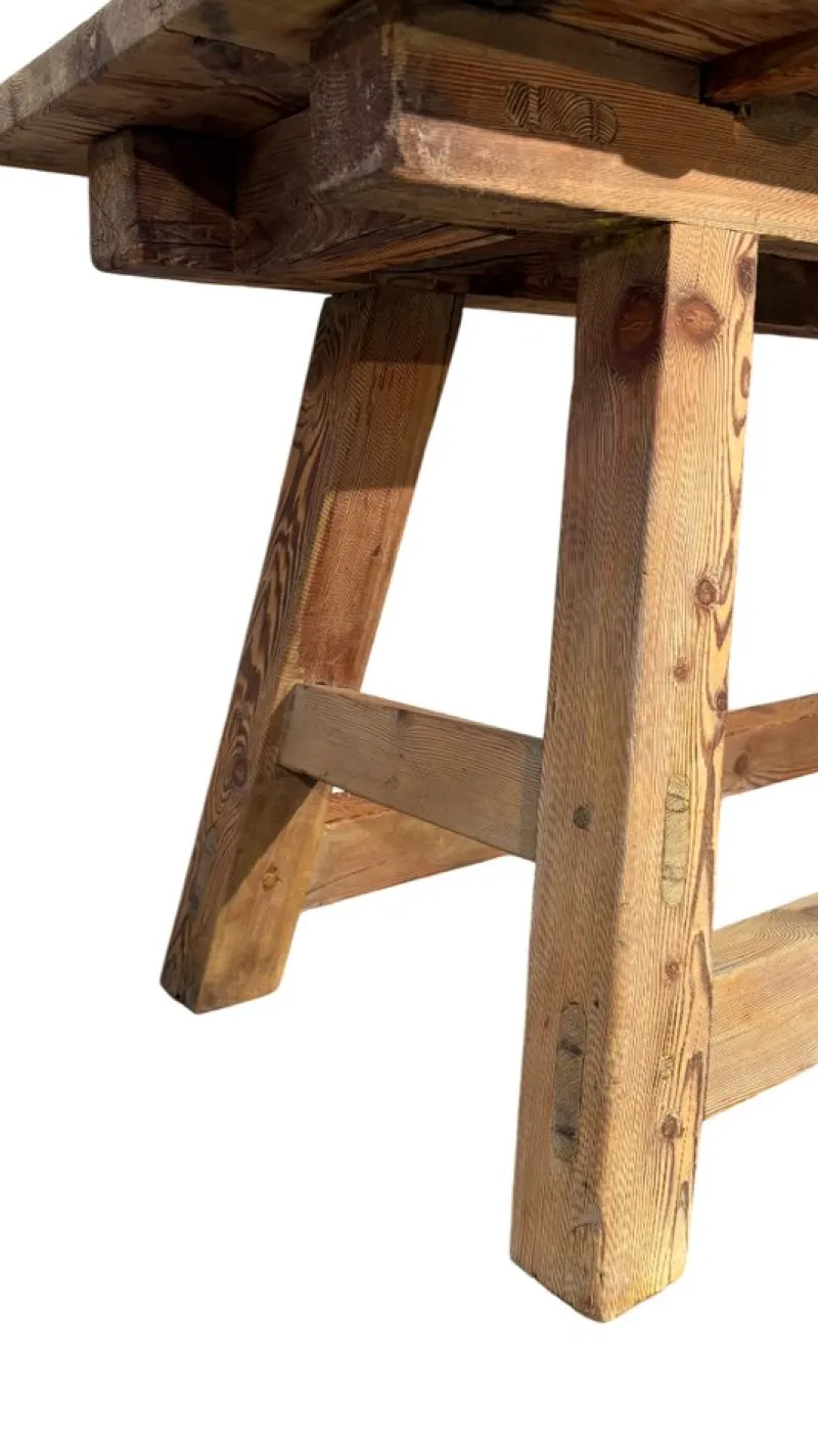 Pamono 19th Century Rustic Larch Table> Worktables & Workbenches