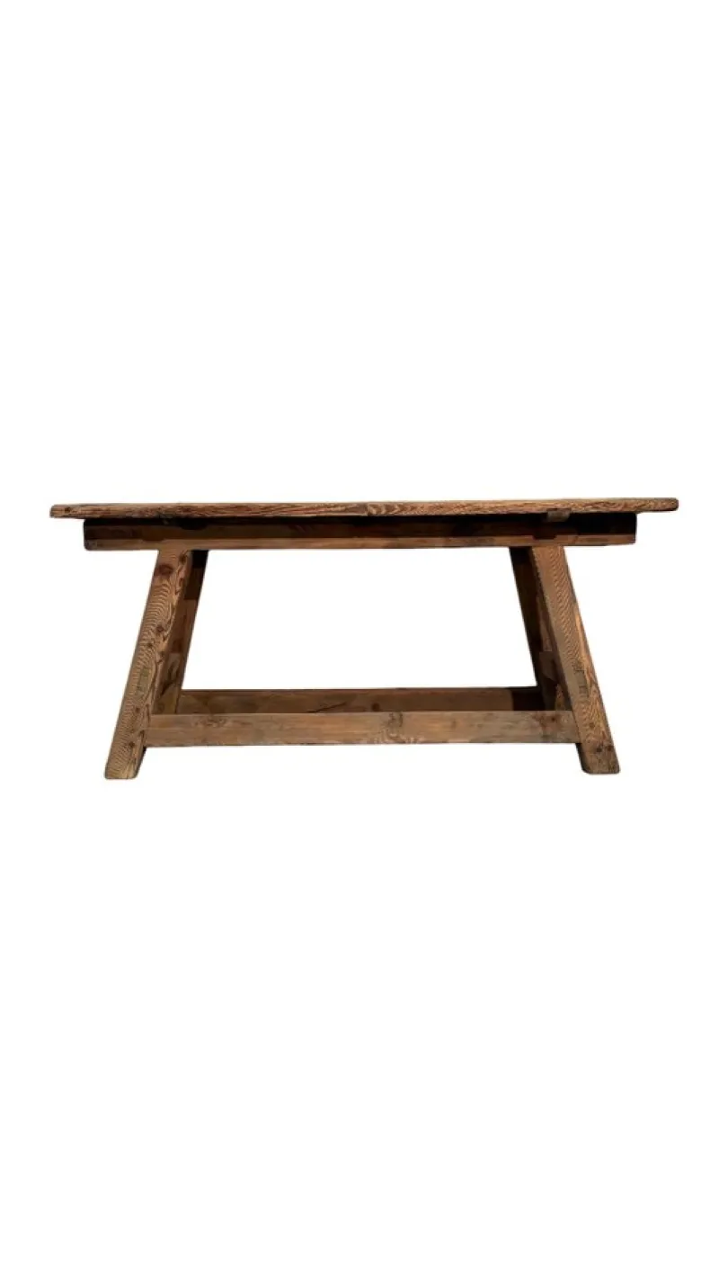 Pamono 19th Century Rustic Larch Table> Worktables & Workbenches