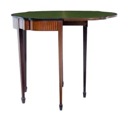 Pamono 19th Century Sheraton Revival Inlaid Mahogany Card Table, 1880> Game Tables