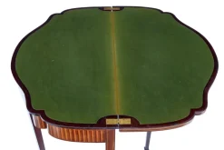 Pamono 19th Century Sheraton Revival Inlaid Mahogany Card Table, 1880><noscript><img width=