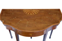 Pamono 19th Century Sheraton Revival Inlaid Mahogany Card Table, 1880><noscript><img width=