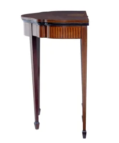 Pamono 19th Century Sheraton Revival Inlaid Mahogany Card Table, 1880><noscript><img width=