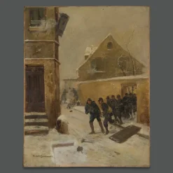Pamono 19th Century Signed Italian Military Painting, Michele Cammarano> Old Masters