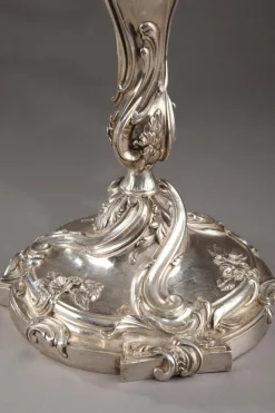 Pamono 19th Century Silver Candelabra from Boin Taburet, Set of 2><noscript><img width=