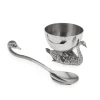 Discount Pamono 20th Century Silver Swan Shaped Salt & Spoon, London, 1992, Set of 2