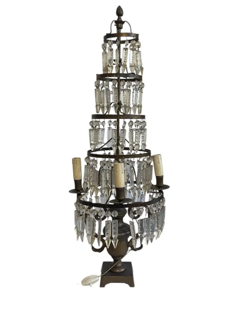 New Pamono 19th Century Table Lamp with Drop