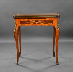 New Pamono 19th Century Victorian English Walnut & Marquetry Card Table