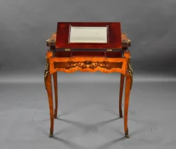 New Pamono 19th Century Victorian English Walnut & Marquetry Card Table