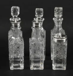 Pamono 19th Century Victorian Silver Plated 6 Bottle Cruet Set from Wade Wingfield Wilkins, Set of 7><noscript><img width=