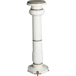 Clearance Pamono 20th Century White Marble Column