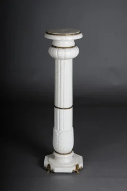Clearance Pamono 20th Century White Marble Column