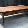 Pamono 20th Century Wooden Passementier Table with Drawer, France, Lyon, 1880> Worktables & Workbenches
