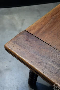 Pamono 20th Century Wooden Passementier Table with Drawer, France, Lyon, 1880><noscript><img width=