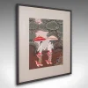 Pamono Thai Artist, Far Eastern Scene, Gouache, 1980s, Framed> Mid-Century