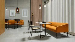 Pamono Thank Three-Seater Sofa in Chromed Metal and Upholstery by Quinti Sedute