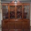 Pamono 19th Century Inlaid Mahogany Breakfront Bookcase, 1880s> Shelves & Wall Units