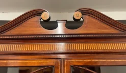 Pamono 19th Century Inlaid Mahogany Breakfront Bookcase, 1880s><noscript><img width=