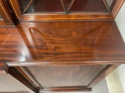 Pamono 19th Century Inlaid Mahogany Breakfront Bookcase, 1880s><noscript><img width=