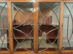 Pamono 19th Century Inlaid Mahogany Breakfront Bookcase, 1880s><noscript><img width=