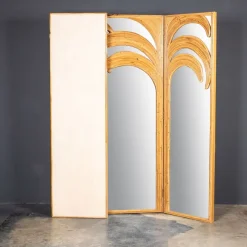 Online Pamono 20th-Century Italian Parma Series Mirrored Folding Screen, 1970s