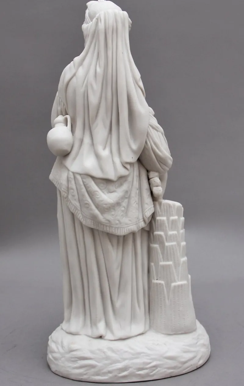Discount Pamono 19th-Century Parian Figure of a Woman Leaning on a Column