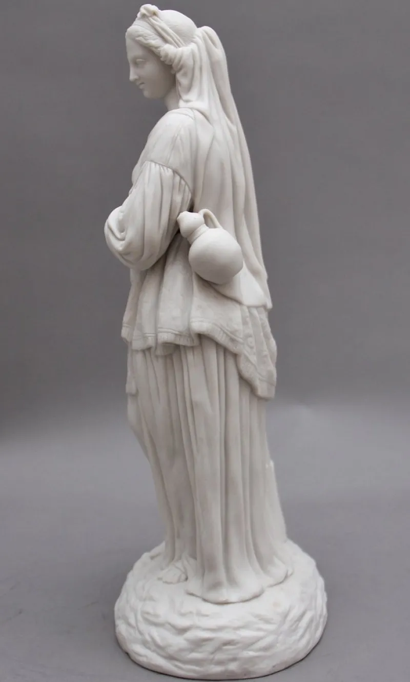 Discount Pamono 19th-Century Parian Figure of a Woman Leaning on a Column