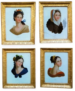 Pamono The 4 Seasons Allegories, 19th Century, Prints, Framed, Set of 4> Prints & Multiples
