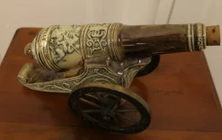 Pamono The Apple of Velay Stoneware Cannon Liqueur Bottle, 1950s><noscript><img width=