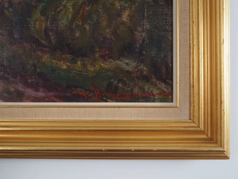 Online Pamono The Autumn Forest, 1960s, Oil on Canvas, Framed