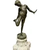 Clearance Pamono The Child and the Crab, 19th Century, Patinated Bronze Sculpture