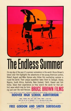 Outlet Pamono The Endless Summer Original US Film Poster by John Van Hamersveld, 1965