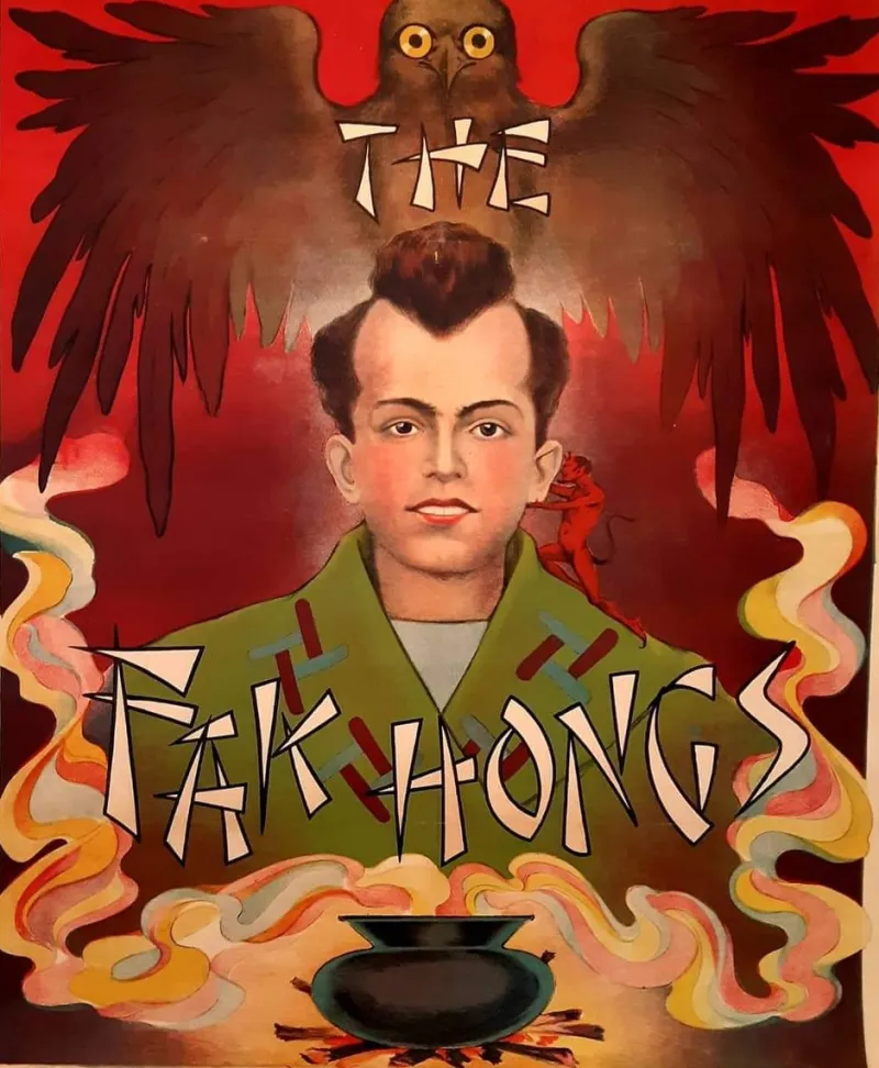 Pamono The Fak Hongs, 1930, Lithograph & Oil on Canvas> Art Nouveau