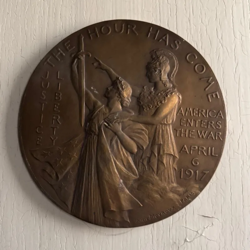 Outlet Pamono The Hour Has Come Justice Liberty Medal Matrix by Anie Mouroux, 1917