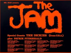 New Pamono The Jam Tour Poster, United Kingdom, 1978