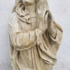 Sale Pamono The Madonna, 17th Century, Lacquered Limewood