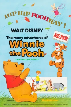 Pamono The Many Adventures of Winnie the Pooh Original Vintage US One Sheet Movie Poster, 1977